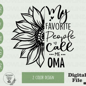 Oma Svg Mothers Day Svg Files For Cricut Grandma Digital Download Oma Png For Sublimation Svg For Shirt Instant Download