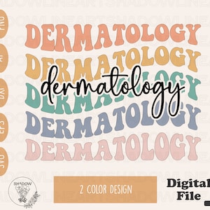Dermatologie SVG: schoonheidsspecialiste arts PNG, Cricut-bestanden (digitale download)