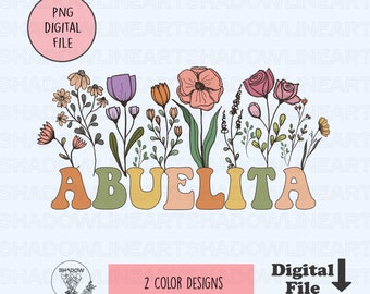 Abuelita PNG per la sublimazione Desing della nonna messicana Download digitale istantaneo