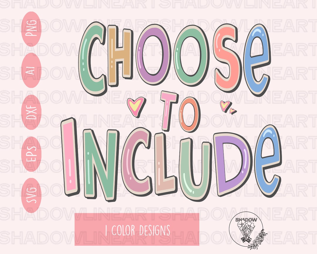Choose To Include Svg Inspirational SVG Files For Cricut - Etsy Portugal