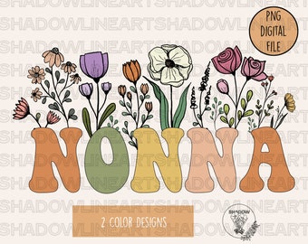 Floral Nonna Png • Nonna Png For Sublimation • Instant Download