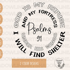 Psalms 91 Svg • Christian SVG Files For Cricut • Digital Download