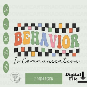 Autism Awareness SVG: Behavior Communication Clipart for Cricut (Digital Download Files)
