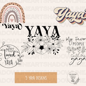 Yaya Svg Bundle: Shirt Designs for Cricut (Digital Download)