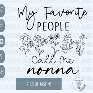 Nonna Shirt SVG: Floral Design for Cricut (Digital Download)