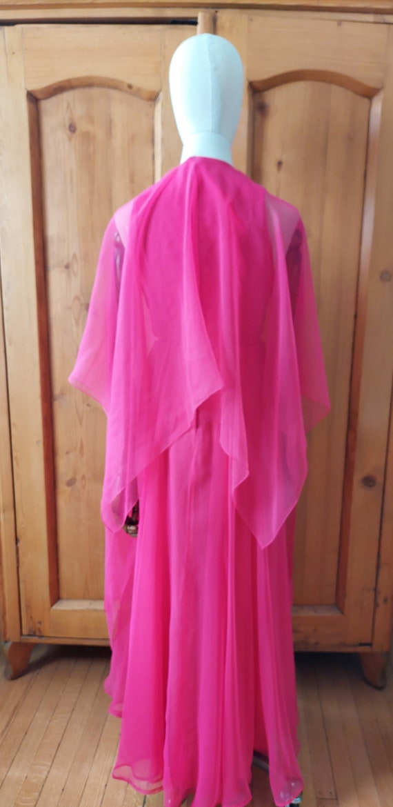 70s barbiecore jack Bryan pink beaded dress size small - Gem