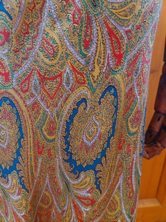 30s gold paisley bias cut gown - image 7