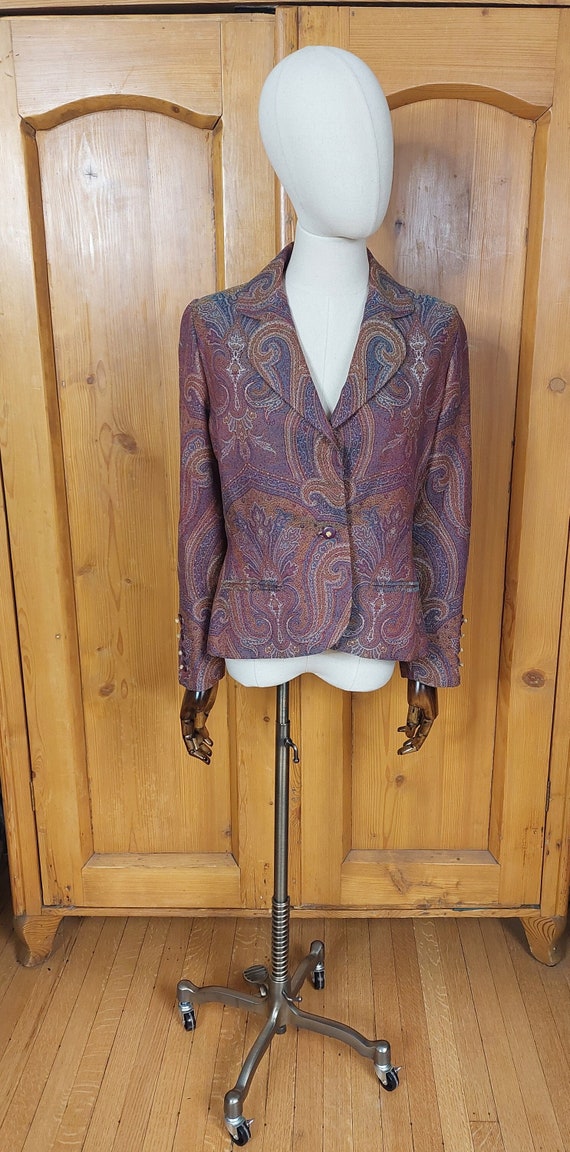 70s BILL BLASS rare tapestry blazer volup