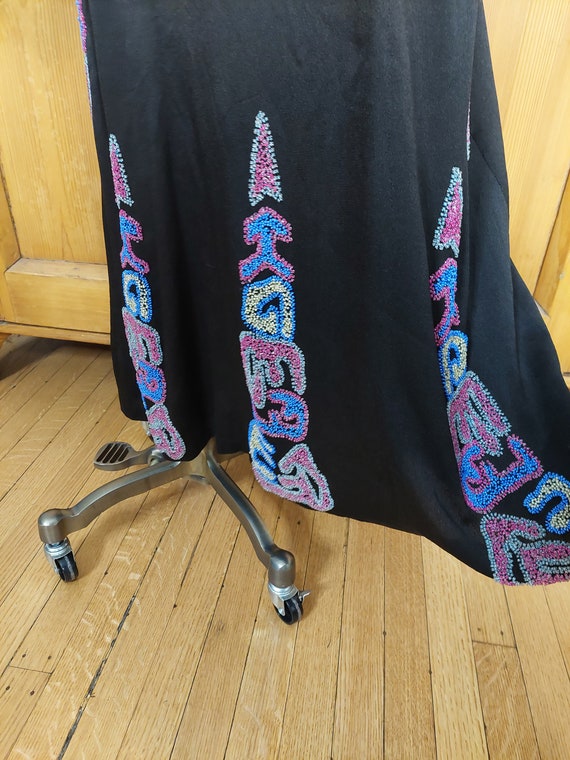 20s VOLUP long silk beaded dress art deco gown - image 5
