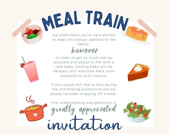 Meal Train Printable - Etsy