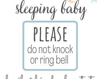 Printable Funny Baby Sleeping Sign Rainbow -  Portugal