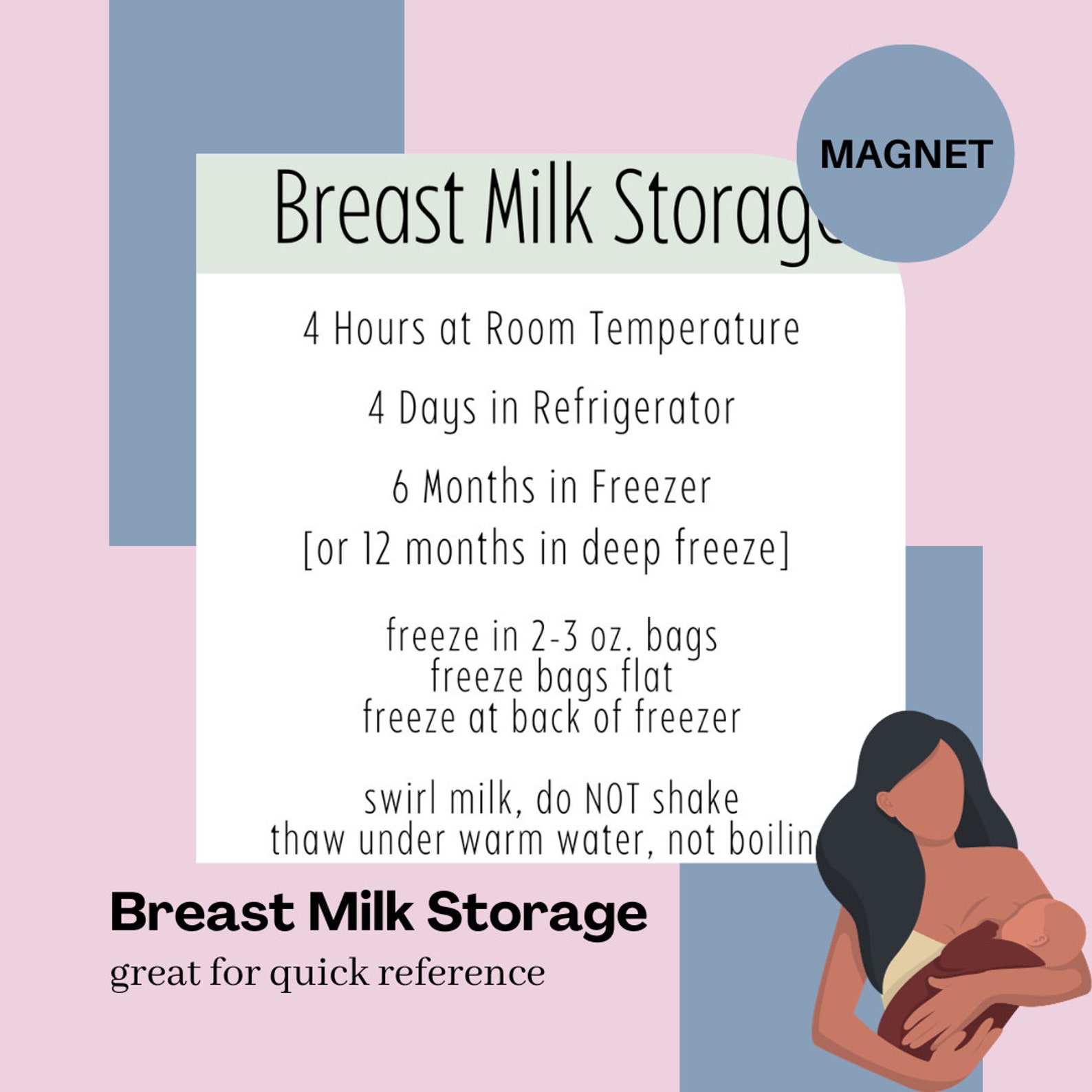 Breast Milk Storage Guidelines Etsy