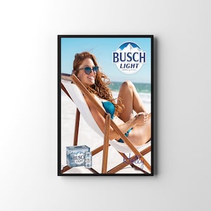 Busch Light Custom Beer Poster. Gift for Boyfriend, Gift for Husband, TikTok Trend, Adult Gift, Beer Poster, Boyfriend, Busch Light