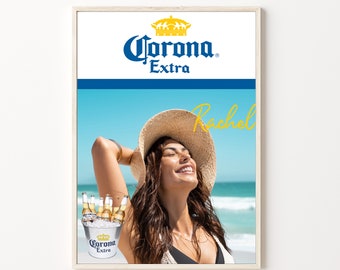 Corona Beer Poster. Gift for Boyfriend, Gift for Husband, Gift for Girlfriend, TikTok, Anniversary Gift,  Man Cave, Boyfriend Gift, Corona