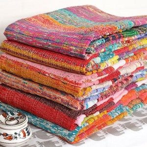 Recycled Cotton Mats, Handmade Rugs, Chindi Rug, Colourful Mat, Door Mat, Rag Rug, Bohemian Decor, Boho Homewares
