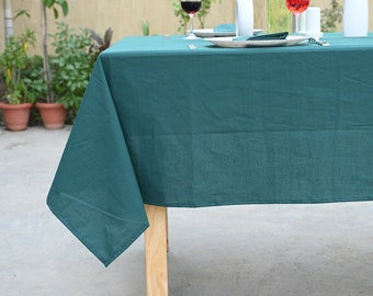 Baumwolle Tischdecke Grün Rechteck Tischdecke Für Küche Handgemachte Tischdecke Esszimmer Tischdecke Gewaschene Tischdecke