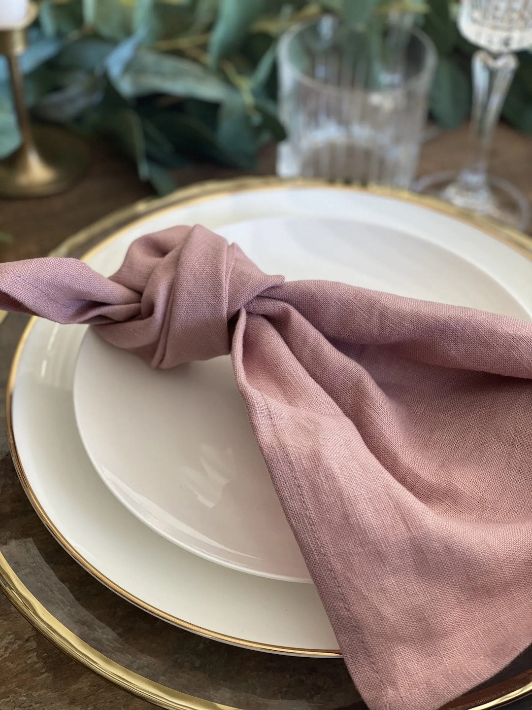 Dusty Rose Napkins Cotton Washable Napkins Boho Wedding Table Decor