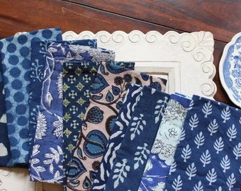 Lot de 100 serviettes de table indigo réutilisables en coton