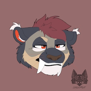 Furry flat headshot