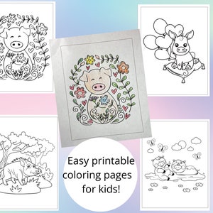 20 páginas de lindas actividades para colorear de cerdos de dibujos animados para niños