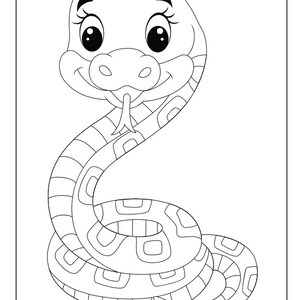 21 Pages of Cool Snake Coloring Pages for Kids (3-7 Y/o) - Etsy