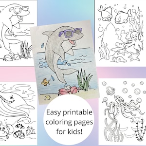 Over 60 Pages of Super Sea Animal Coloring Pages for Kids 5-10 Y/o - Etsy