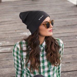 Ho Ho Ho Knit Beanie - Christmas Fashion, Christmas Clothes, Christmas Gifts for Her, Christmas Gifts for Friend, Christmas Gifts for Women
