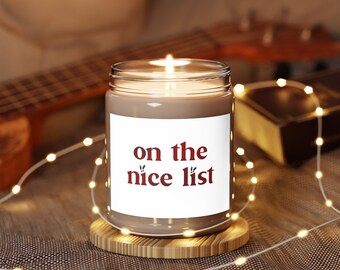 Christmas Aromatherapy Candles, 9oz - On the Nice List Candle - Vanilla Holiday Candles, Christmas Candles, Christmas Home Decor,