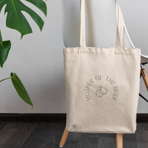 Mother of The Bride Canvas Tote Bag - Mother of the Bridge Gifts, Mother of the Bride Gift Bag, Mother of the Bride Gift Ideas