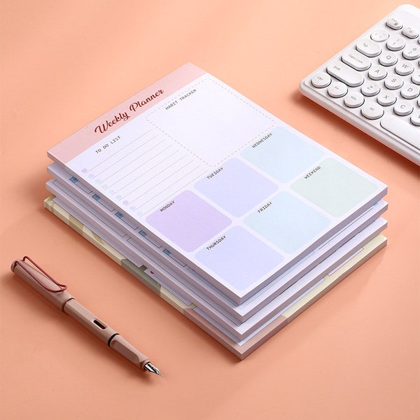 Weekly Planner Notepad Tear Off, Magnetic Weekly Calendar Pad To Do List Planning Pads Productivity Tracker for Work Goals Schedule Ideas