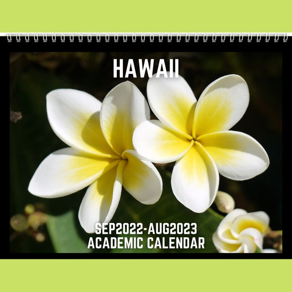 Hawaii Academic Calendar 20222023 Gift Idea for Hawaii Lovers Etsy