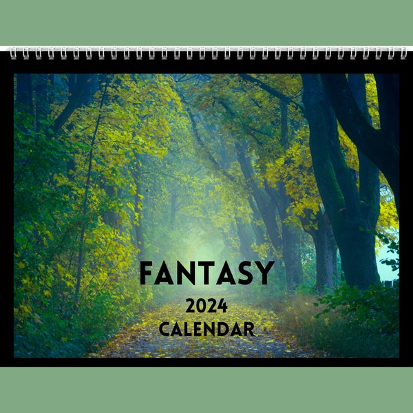 2024 Fantasy Wall Calendar Etsy