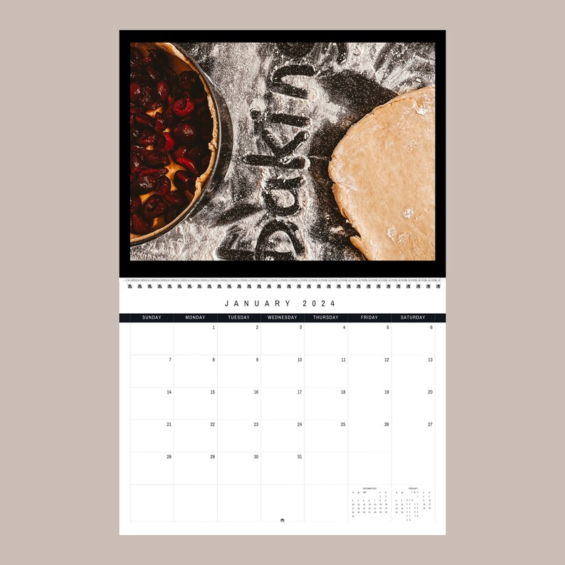 Baking Calendar 2024 Gift Idea for Baking Lovers Bakers Wall Etsy