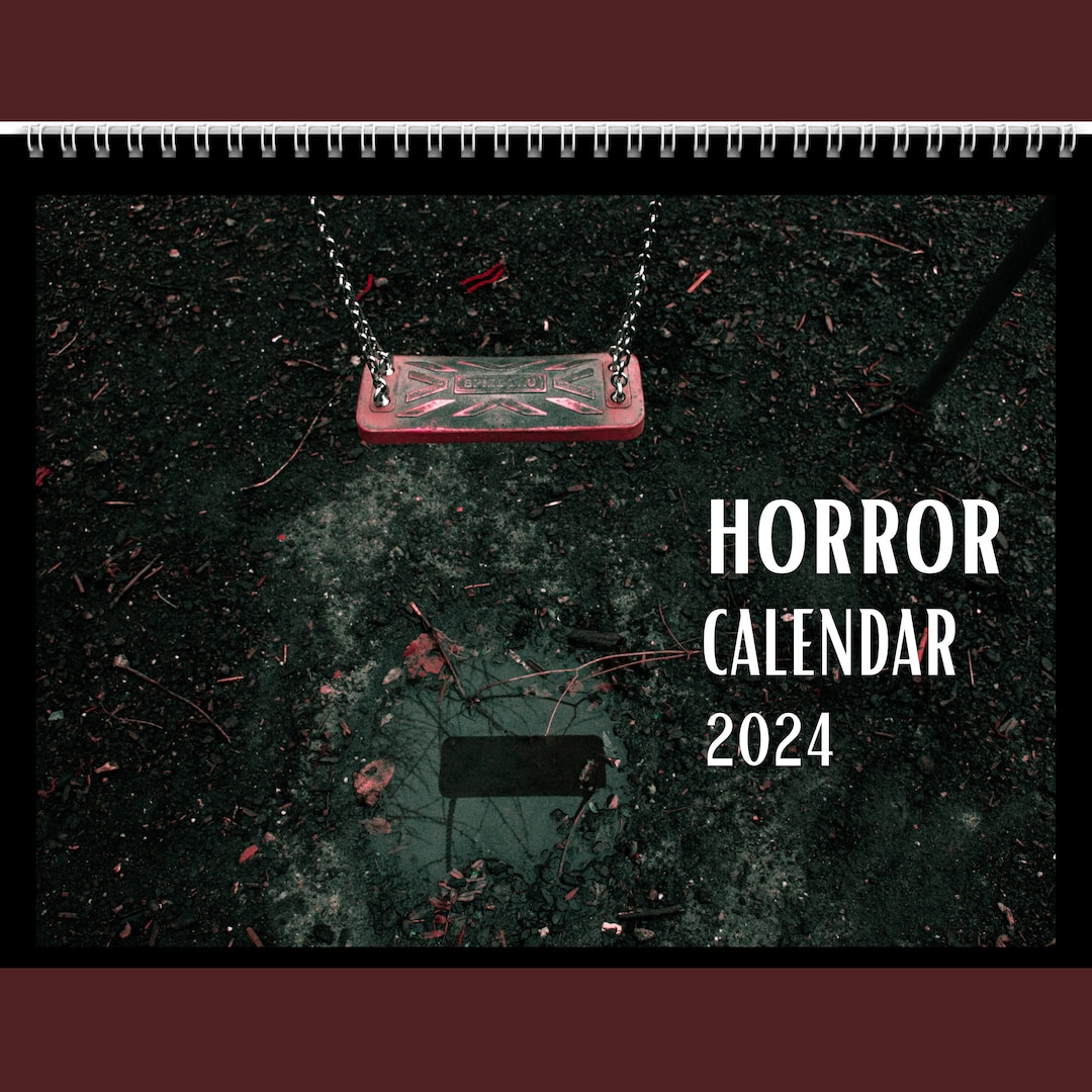 Horror Calendar 2025 Gift Idea for Horror Lovers Dark Scary Movie Wall