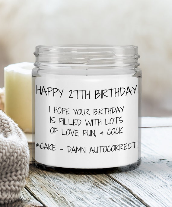 Funny 27th Birthday Gift Idea Happy 27 Birthday Candle 27 - Etsy Sweden