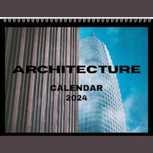 Architecture Calendar 2024 Gift Idea For Architecture Lovers | Wall Calendar Present For Women or Men | Beautiful 12 Month Calendar