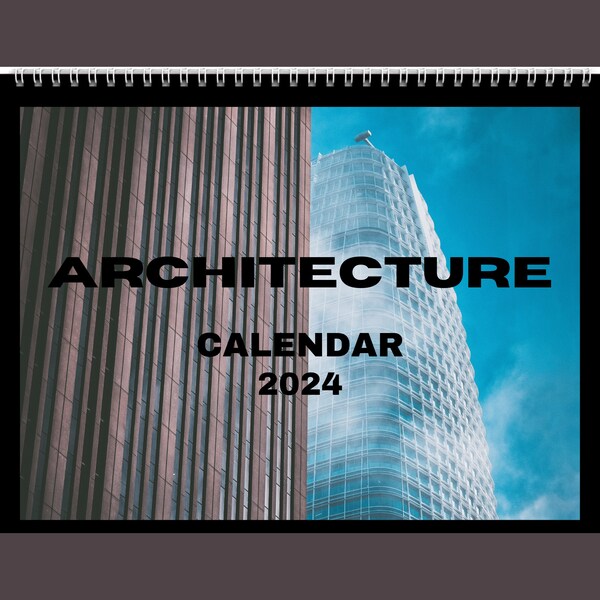 Architecture Calendar 2024 Gift Idea For Architecture Lovers | Wall Calendar Present For Women or Men | Beautiful 12 Month Calendar