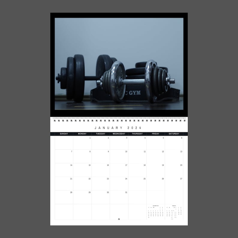 Bodybuilding Calendar 2024 Gift Idea for Bodybuilding Lovers