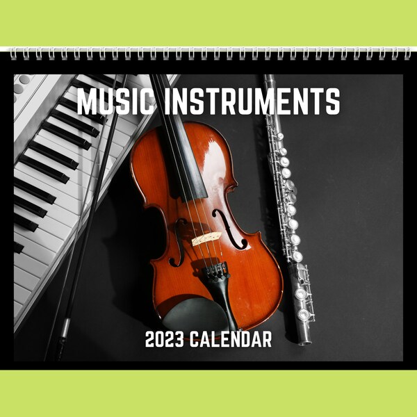 Musical Instrument Wall Calendar Etsy Ireland