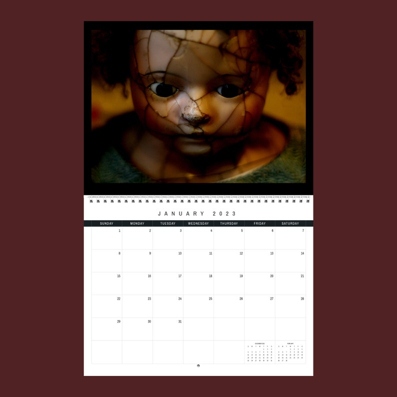 Horror Calendar 2023 Gift Idea for Horror Lovers Creepy Etsy