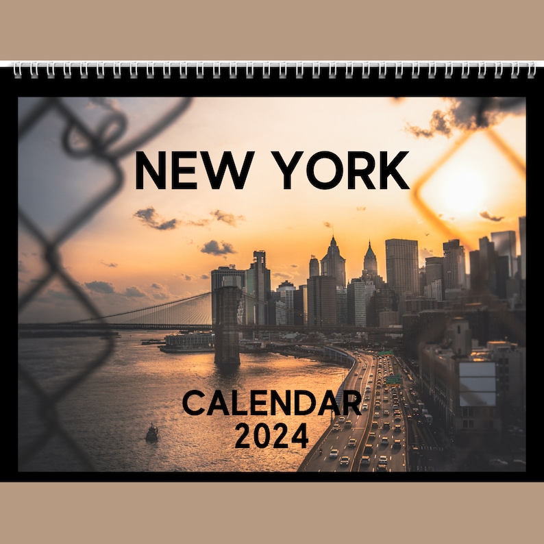 New York Calendar 2024 Gift Idea for New York Lovers Wall Calendar