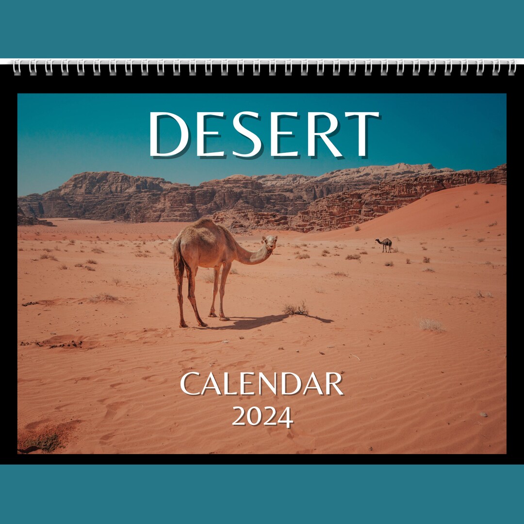 Desert Calendar 2024 Gift Idea for Desert Lovers Wall Calendar Present