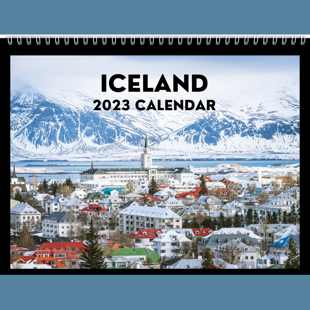 Iceland Calendar 2023 Gift Idea for Iceland Lovers Wall Etsy