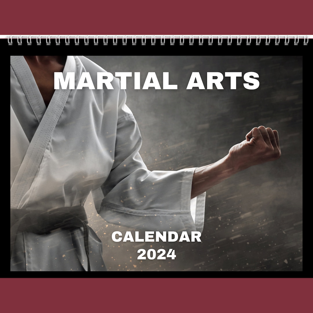 Martial Arts Calendar 2024 Gift Idea for Martial Arts Lovers Wall