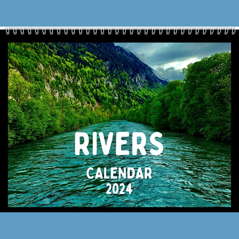 Rivers Calendar 2024 Gift Idea for Rivers Lovers River Wall Etsy