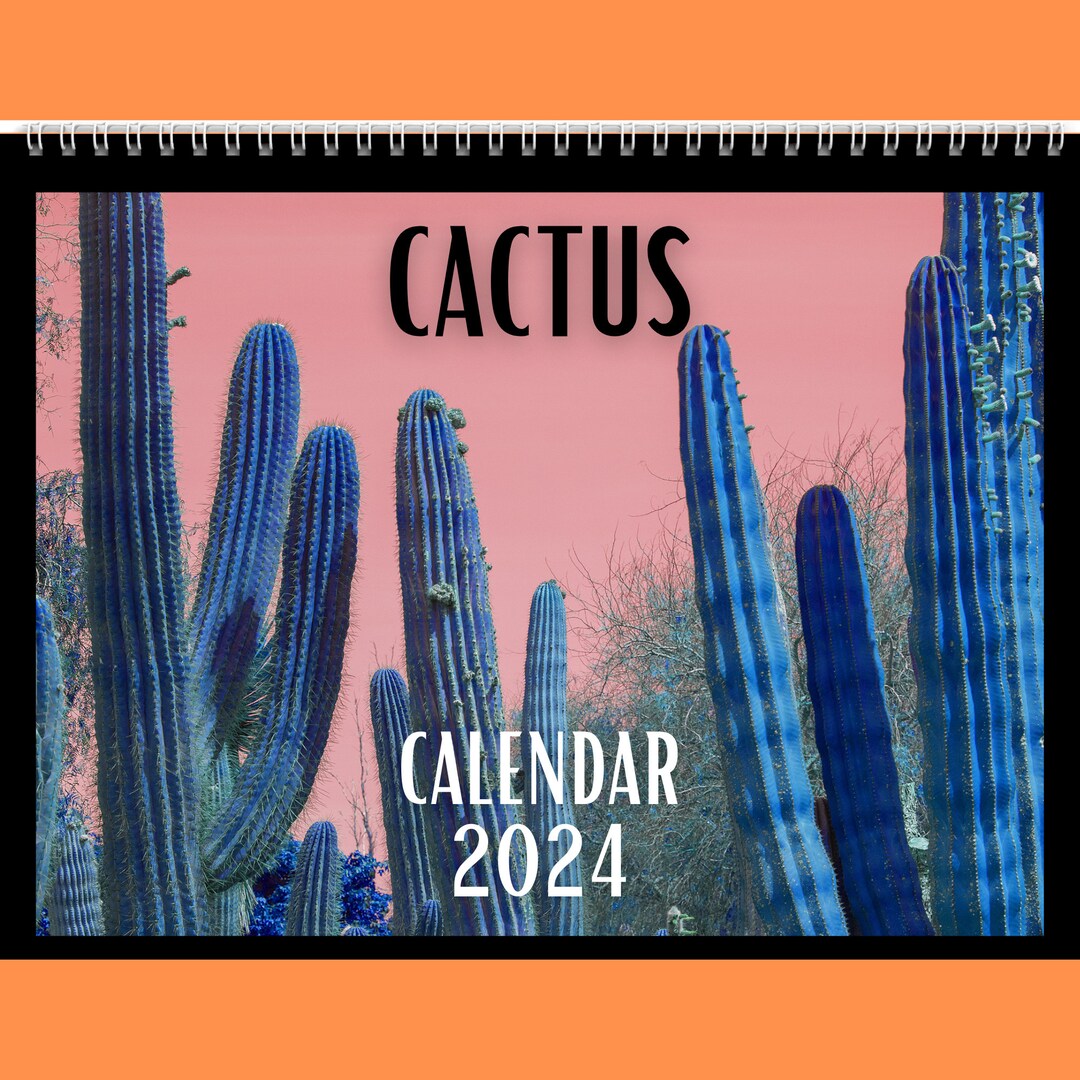 Cactus Calendar 2024 Gift Idea for Cactus Lovers Cacti Wall Etsy