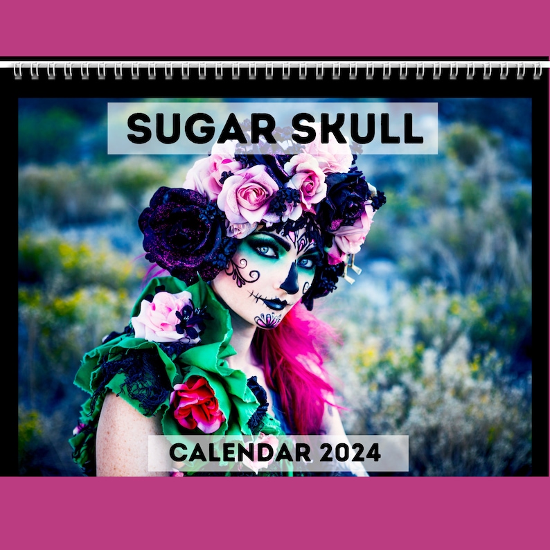 Sugar Skull Calendar 2025 Gift for Sugar Skull Lovers Wall Etsy