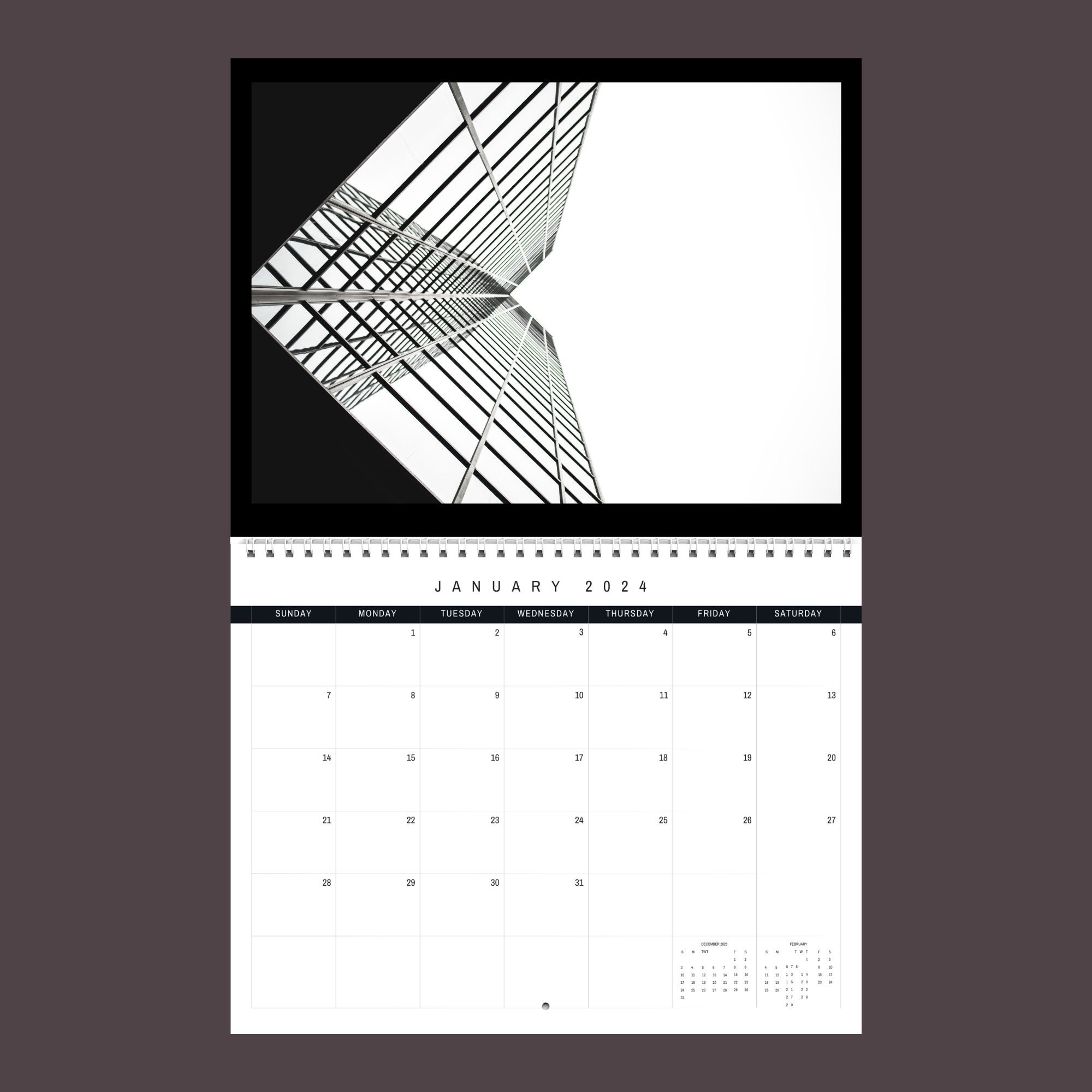 Architecture Calendar 2024 Gift Idea for Architecture Lovers Wall