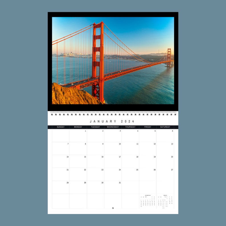 California Calendar 2024 Gift Idea for California Lovers California