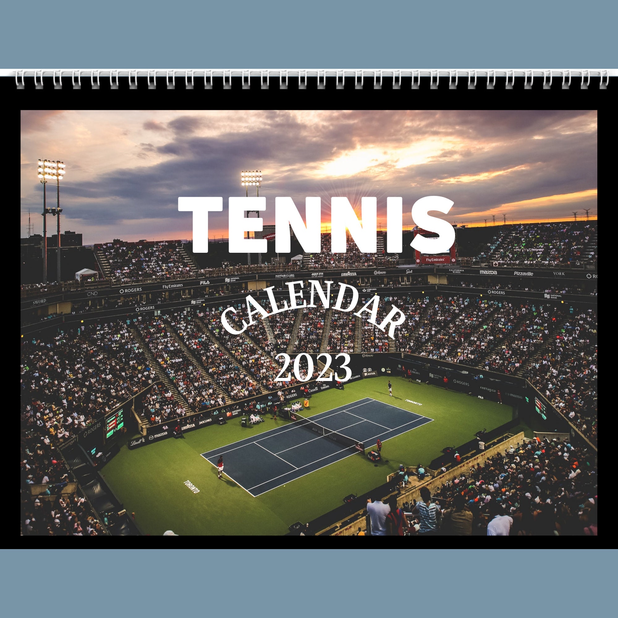Tennis Calendar 2023 Gift Idea for Tennis Lovers Tennis Wall Etsy